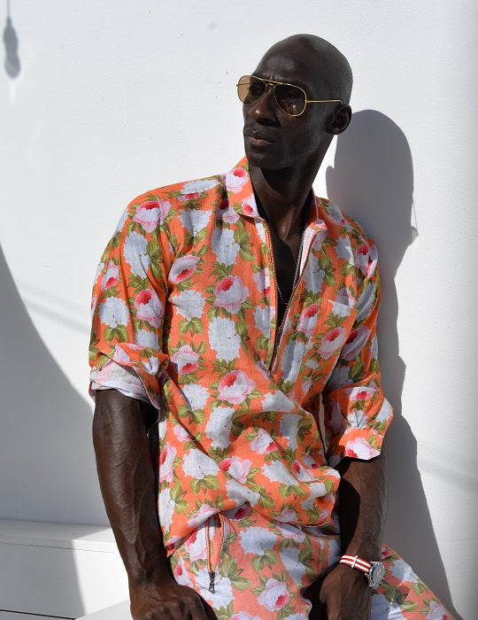 Men's Sorrento Patterned Linen Shirts