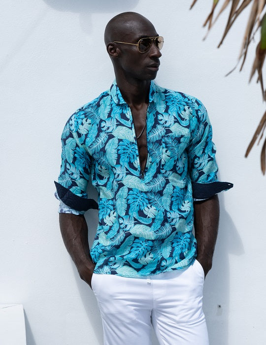 Men's Sorrento Patterned Linen Shirts