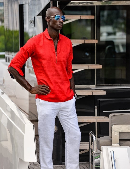 Men's Sorrento Solid Linen Shirts