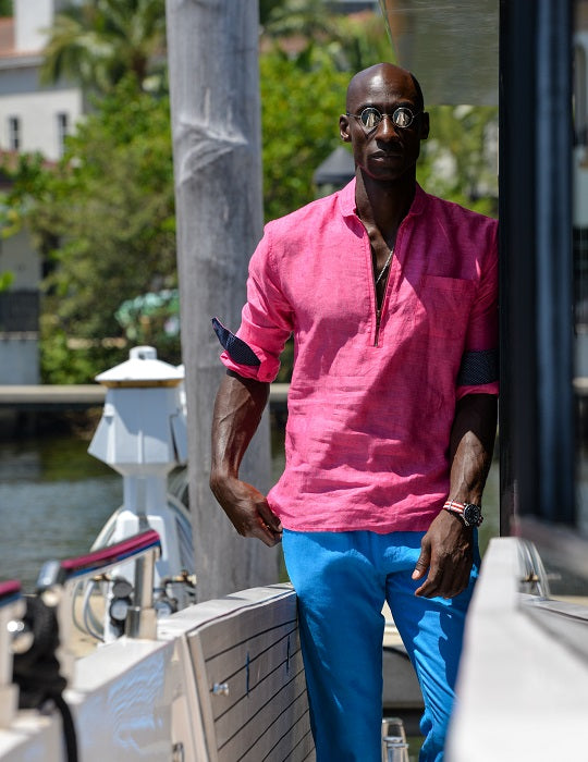 Men's Sorrento Solid Linen Shirts