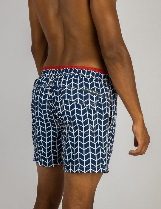 Men's South Beach Sports Swim Shorts - Squiggle