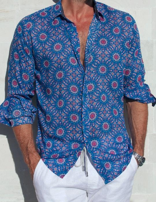 Men's St-Jean Lightweight Cotton Voile Shirt – Geoflower