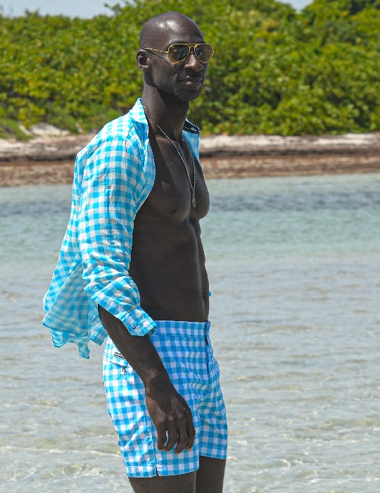 Men's St-Jean Lightweight Cotton Voile Shirt – Gingham