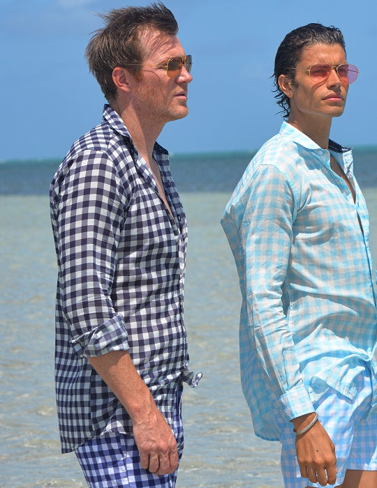 Men's St-Jean Lightweight Cotton Voile Shirt – Gingham
