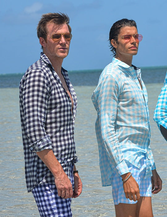 Men's St-Jean Lightweight Cotton Voile Shirt – Gingham