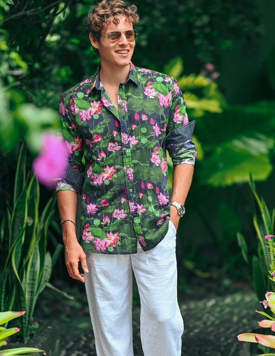 Men's St-Jean Lightweight Cotton Voile Shirt – Lotus