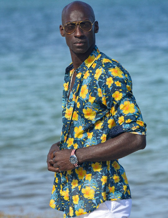 Men's St-Jean Lightweight Cotton Voile Shirt – New Hibiscus