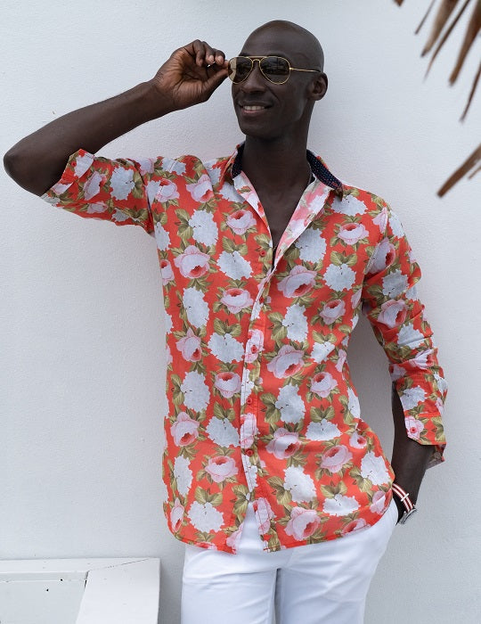 Men's St-Jean Lightweight Cotton Voile Shirt – Peony