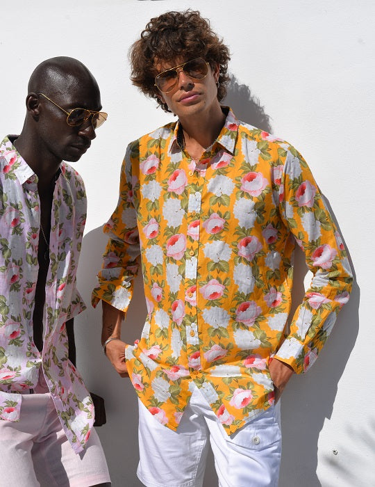 Men's St-Jean Lightweight Cotton Voile Shirt – Peony
