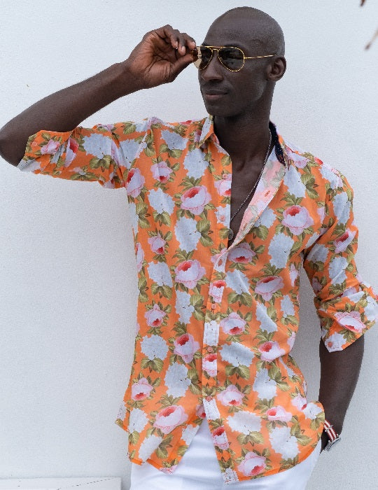 Men's St-Jean Lightweight Cotton Voile Shirt – Peony