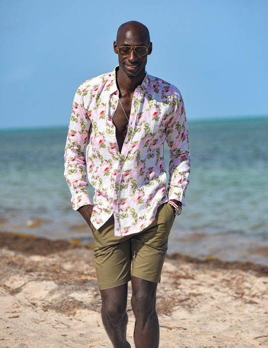 Men's St-Jean Lightweight Cotton Voile Shirt – Peony