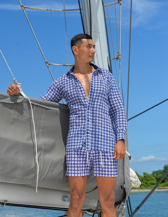 Men's St-Jean Lightweight Cotton Voile Shirt – Pinwheel