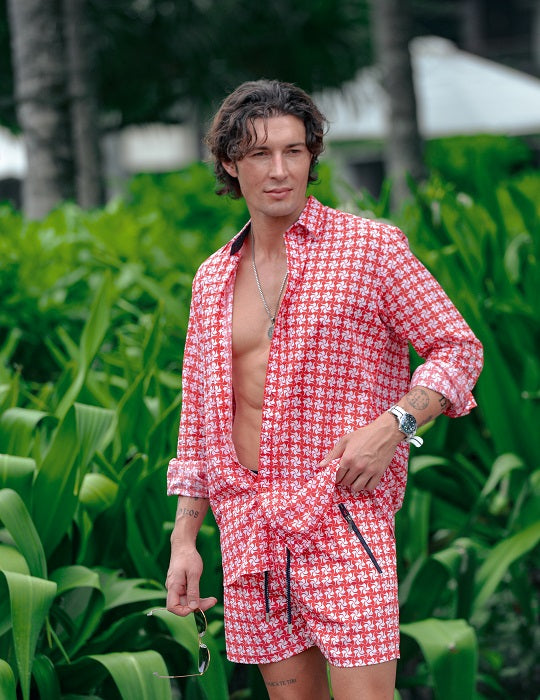 Men's St-Jean Lightweight Cotton Voile Shirt – Pinwheel