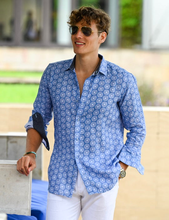 Men's St-Jean Lightweight Cotton Voile Shirt – Riviera Bloom