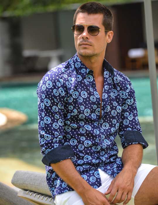 Men's St-Jean Lightweight Cotton Voile Shirt – Shibori