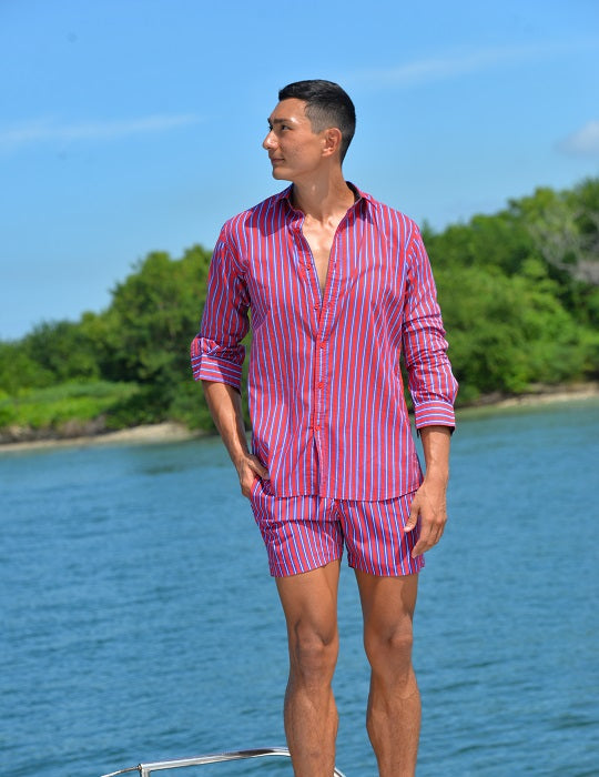 Men's St-Jean Lightweight Cotton Voile Shirt – Stripes