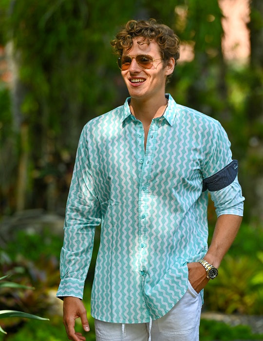 Men's St-Jean Lightweight Cotton Voile Shirt – Wavy