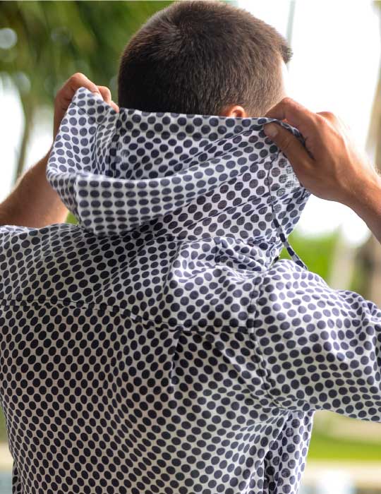 Men's Venice Beach Patterned Linen Hoodies