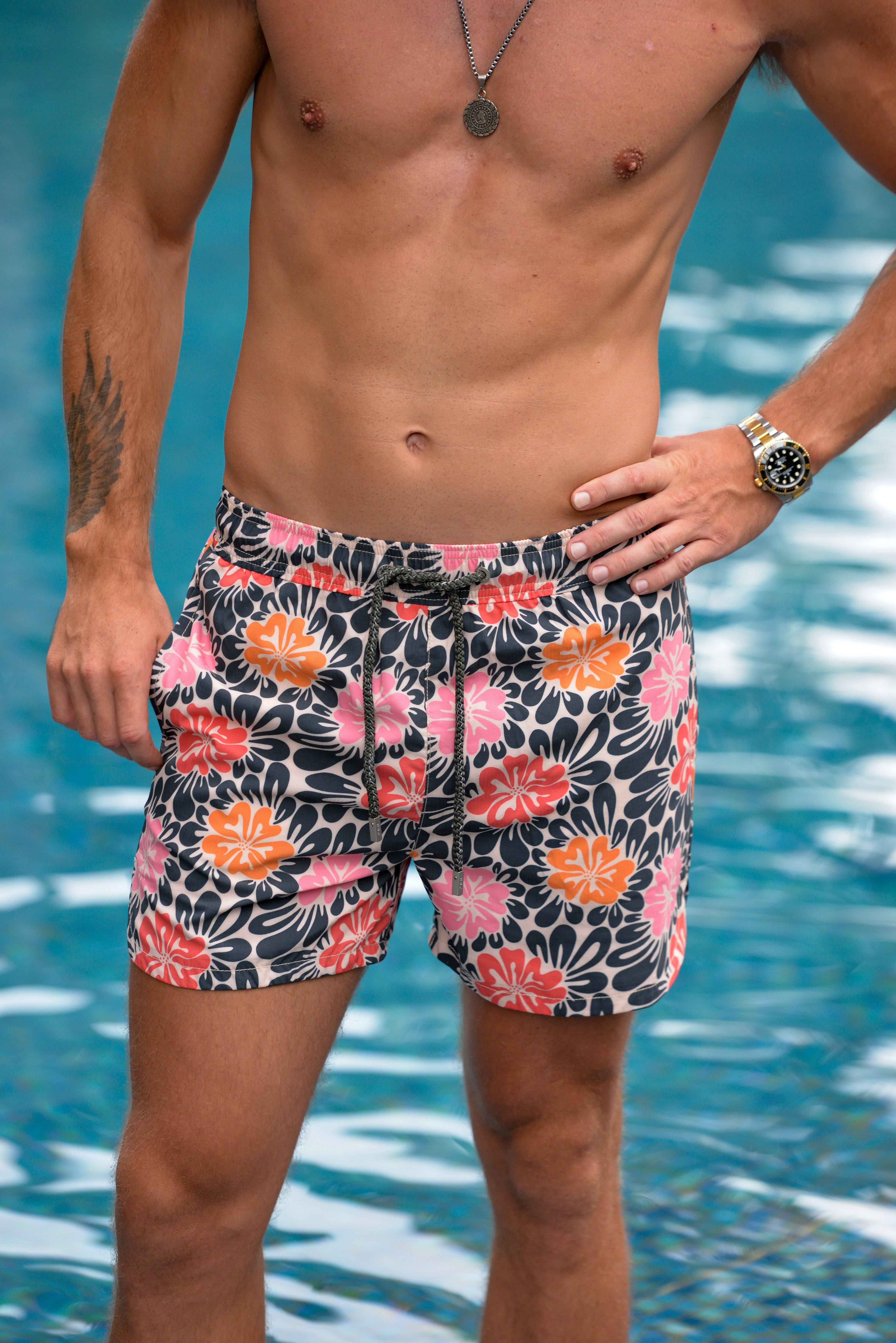 Men's Lebron Sports Swim Shorts - Tropical Splash