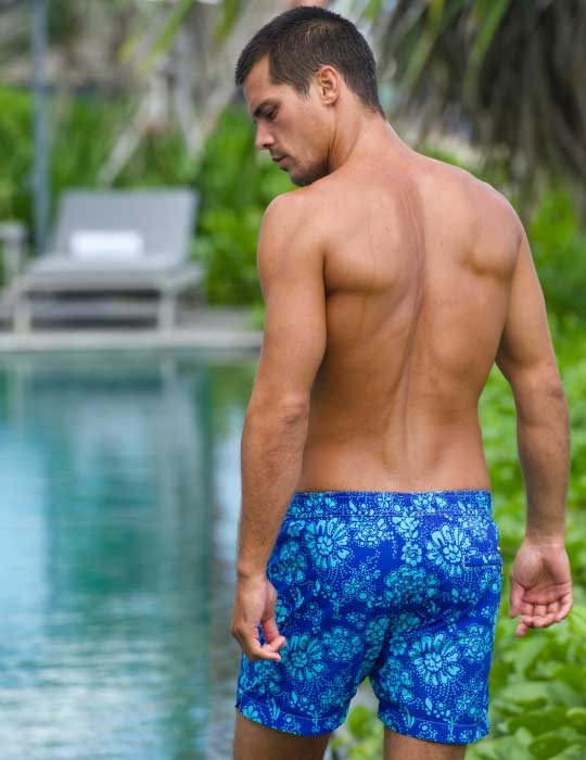 Men's Bora Bora Tailored Swim Shorts - Floral