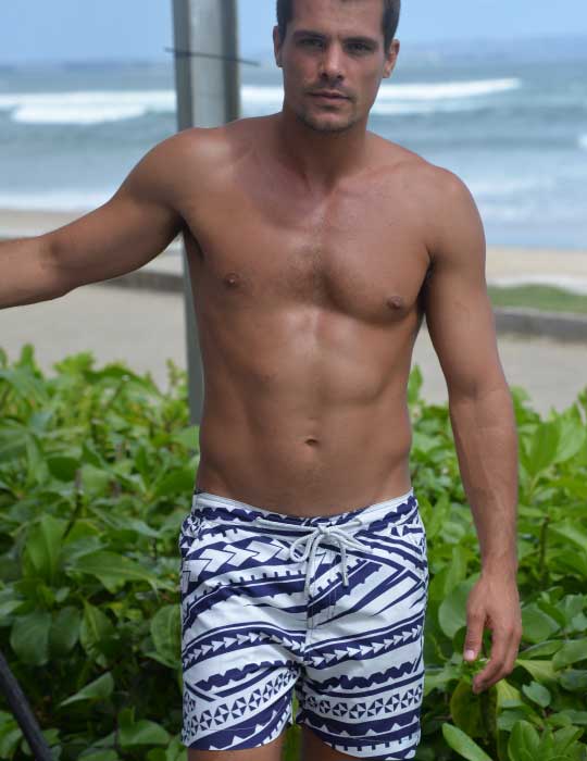 Men's Bora Bora Tailored Swim Shorts - Poly Tattoo