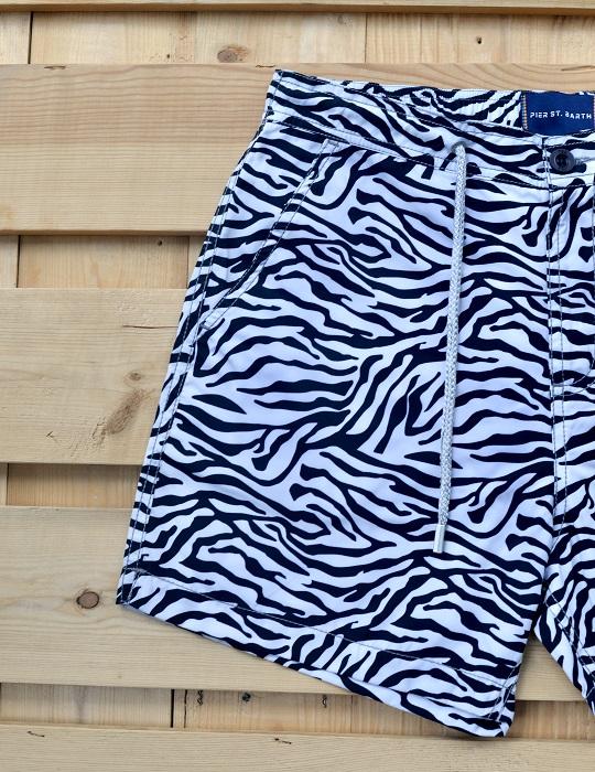 Men's Bora Bora Tailored Swim Shorts - Zebra