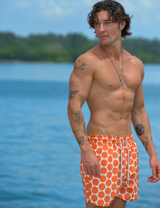 Men's Lebron Sports Swim Shorts - Polka Dots