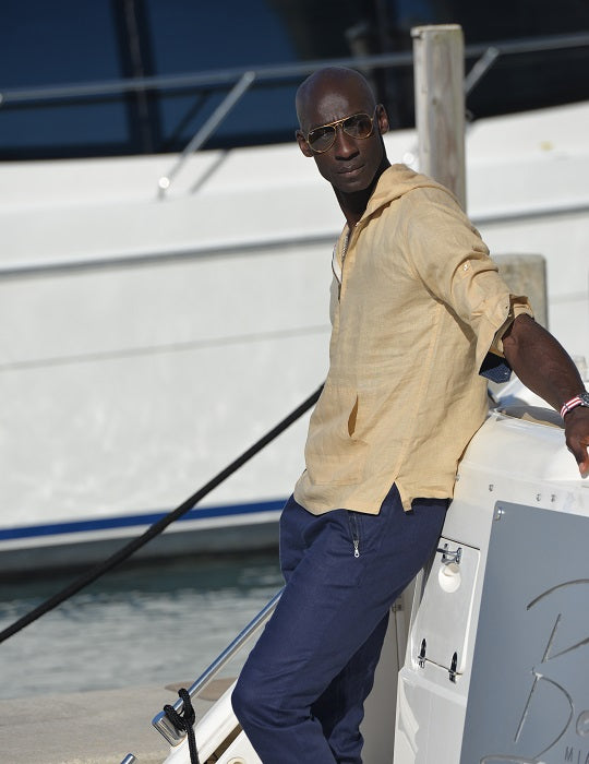 Long Beach Solid Linen Hoodies