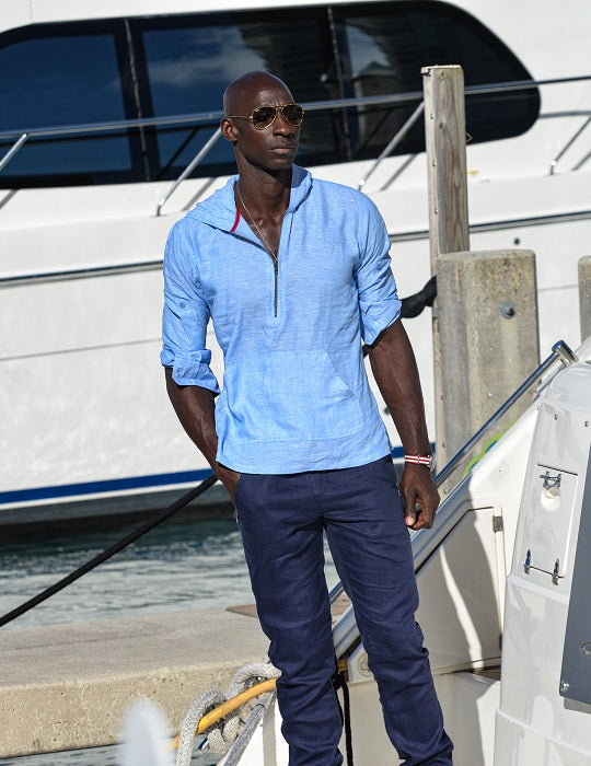 Long Beach Solid Linen Hoodies