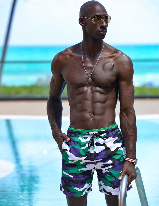 Men's Pier Sports Swim Shorts - Anti Camo