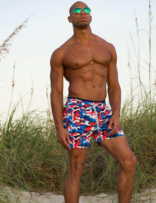 Men's Pier Sports Swim Shorts - Camo Prints