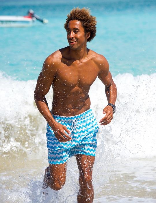 Men's Pier Sports Swim Shorts - Chevron