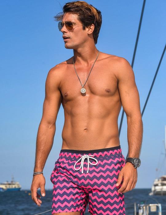 Men's Pier Sports Swim Shorts - Chevron