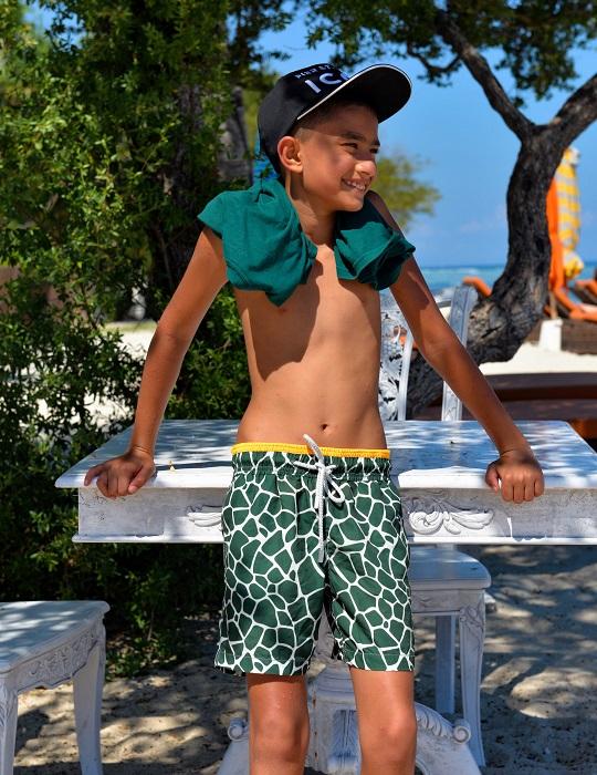 Men's Pier Sports Swim Shorts - Giraffe