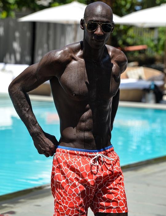 Men's Pier Sports Swim Shorts - Giraffe