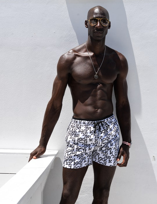 Men's Pier Sports Swim Shorts - Leaves
