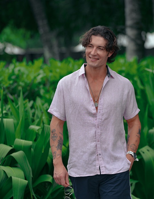 Men's Positano Solid Short Sleeve Linen Shirts