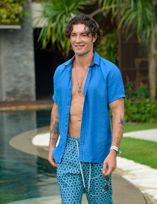 Men's Positano Solid Short Sleeve Linen Shirts