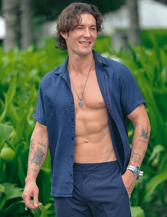 Men's Positano Solid Short Sleeve Linen Shirts