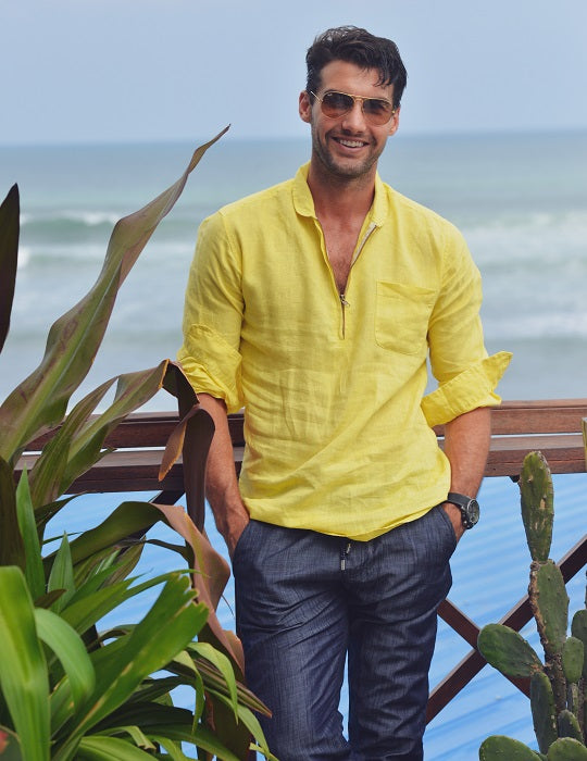 Men's Sorrento Solid Linen Shirts