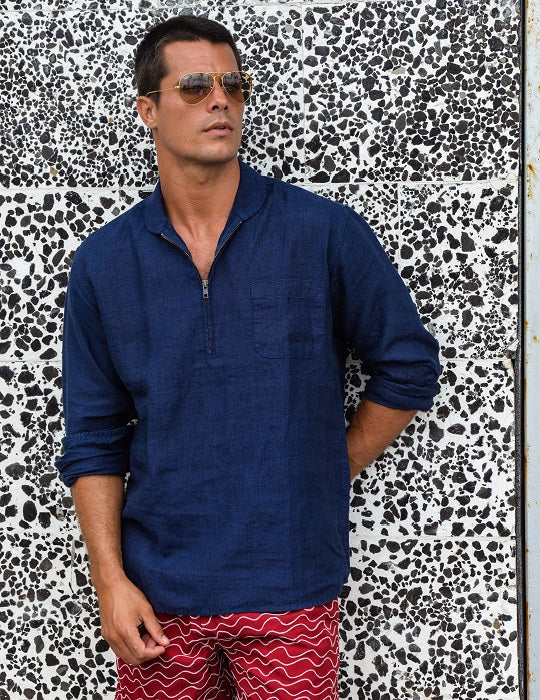 Men's Sorrento Solid Linen Shirts