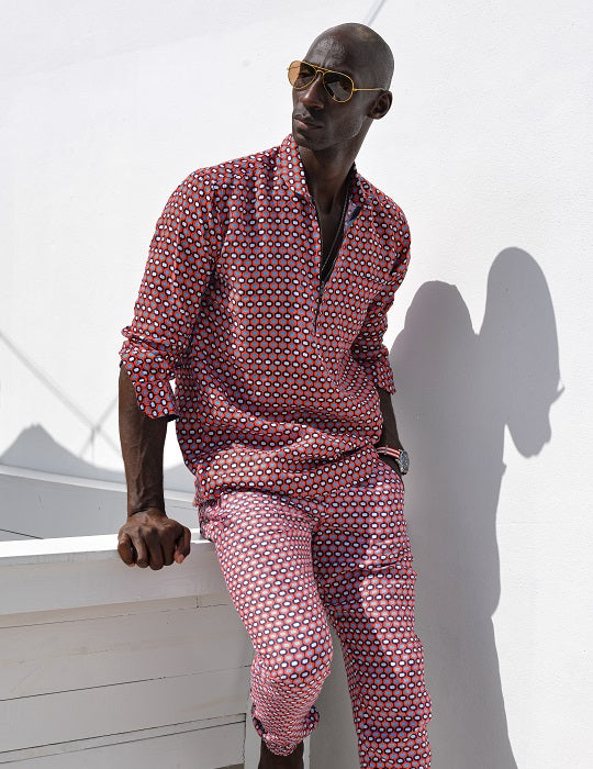 Men's Sorrento Patterned Linen Shirts