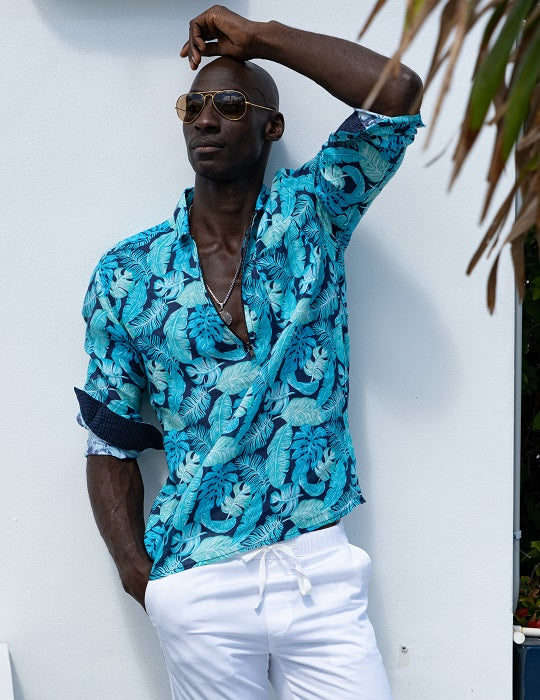 Men's Sorrento Patterned Linen Shirts