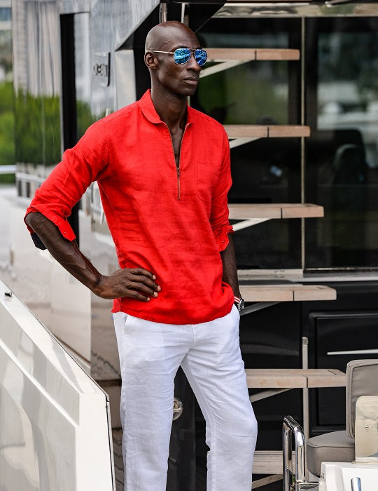 Men's Sorrento Solid Linen Shirts