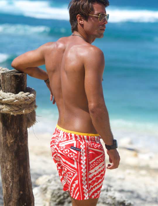 Men's South Beach Sports Swim Shorts - Poly Tattoo