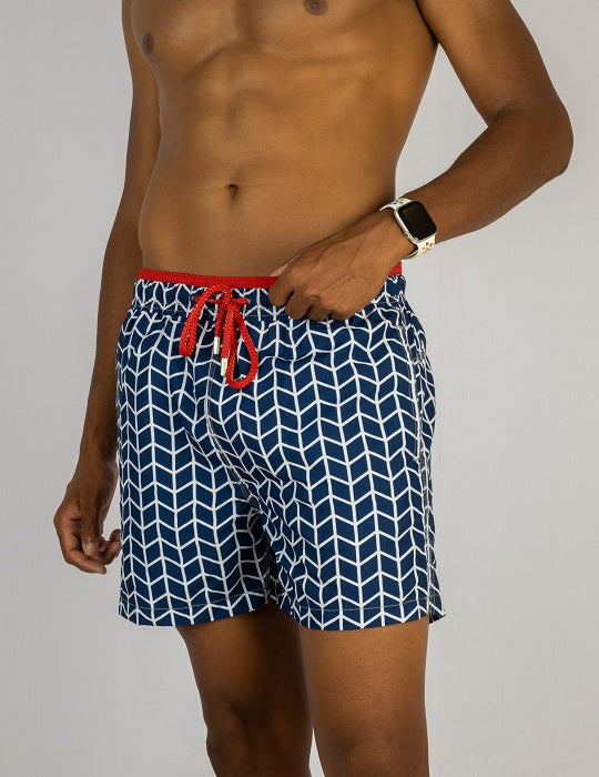 Men's South Beach Sports Swim Shorts - Squiggle