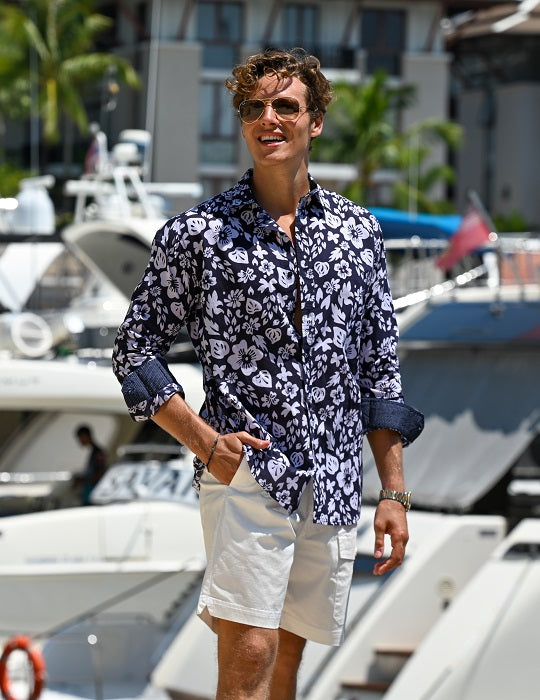 Men's St-Jean Lightweight Cotton Voile Shirt – Bold Tropical