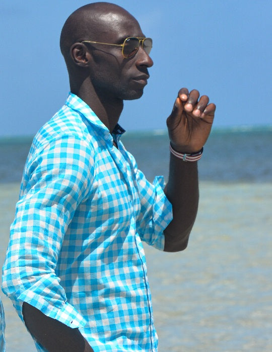 Men's St-Jean Lightweight Cotton Voile Shirt – Gingham
