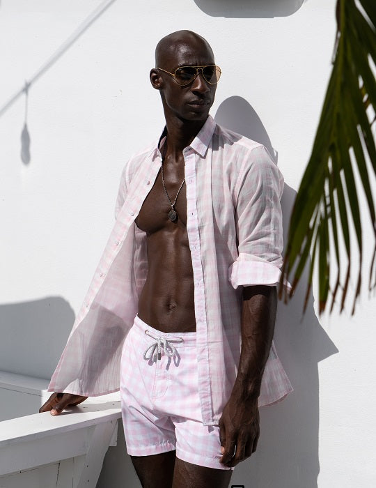 Men's St-Jean Lightweight Cotton Voile Shirt – Gingham
