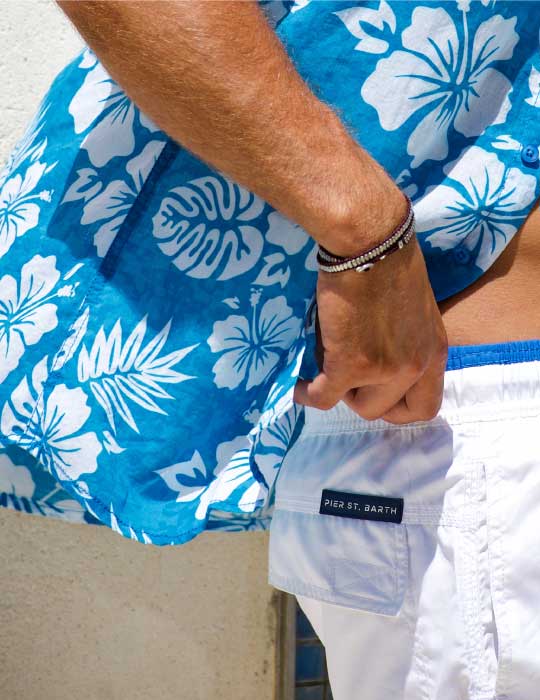 Men's St-Jean Lightweight Cotton Voile Shirt – Hibiscus